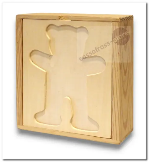 Houten aankleedpuzzel: Beer