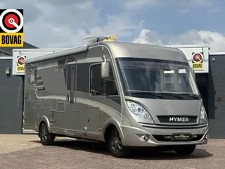 Hymer B 594 automaat 150 pk zeer compacte camper full options dwarbed+hefbed EP levelsysteem luifel 