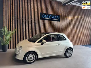 Fiat 500 1.2 Lounge Airco, Panodak, Rood leer