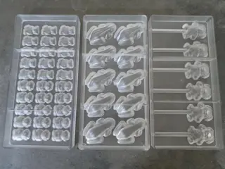 Vintage polycarbonate chocolate mould - set of 3 - bears - frogs