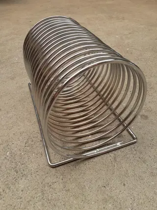 Vintage Mid century Chrome wire record - magazine rack