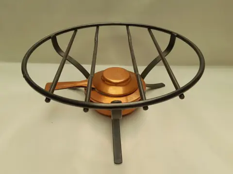 Vintage Spring Switzerland Fondue Rechaud Copper Burner Stand