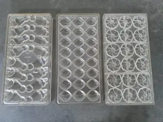 Vintage polycarbonate chocolate mould - set of 3 - swirls