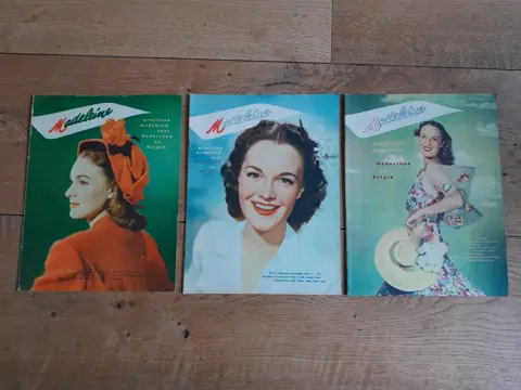 set of 3 Madeleine vintage Dutch fashion magazines 1948 - 40s 50s