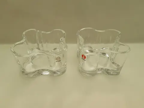 Iittala Alvar Aalto - kandelaar - Scandinavisch vintage design - set van 2