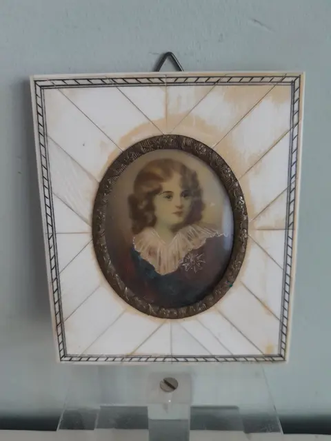 Antique Miniature Portrait Napoleon II - French
