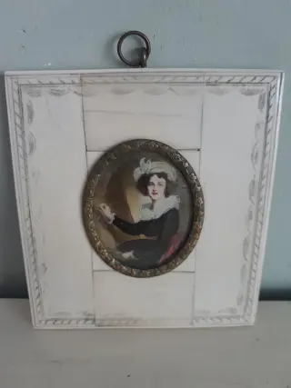 Antique Miniature Portrait Elisabeth Louise Vigee-Lebraun - French