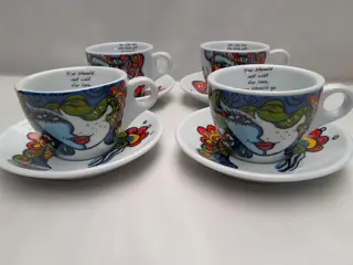 Josien Broeren - koffie kop en schotel - set van 4
