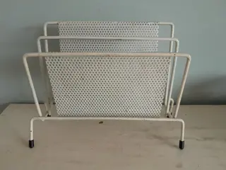vintage perforated metal envelope holder - Mategot style - pilastro