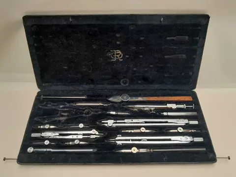 Vintage EO Richter & Co - Präcision - Passers - Passerset - Duitsland - drawing instrument set