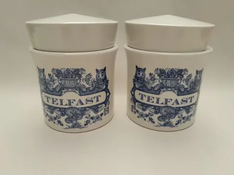 Apothekerspot Telfast Plateelbakkerij Schoonhoven - Delfts Blauw  set van 2