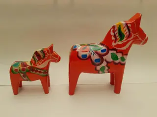 Dala paard Zweden - Nils Olsson - set van 2