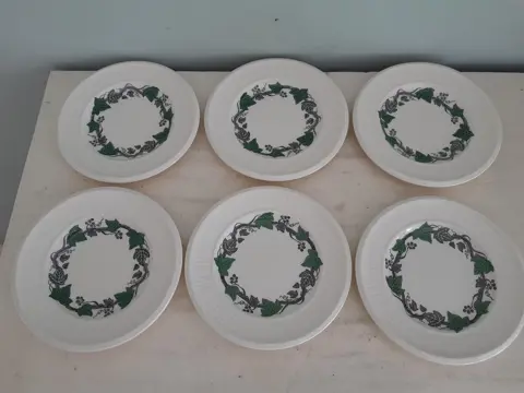 Vintage Wedgwood Stratford kleine borden - set van 6 - 13cm