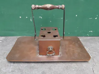 Antique Dutch carriage heater - copper foot warmer - portable