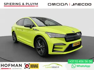 Škoda ENYAQ Coupé iV 80 RS | PANO | HUD | Dhoek | Stuur-Stoelverw | Keyless
