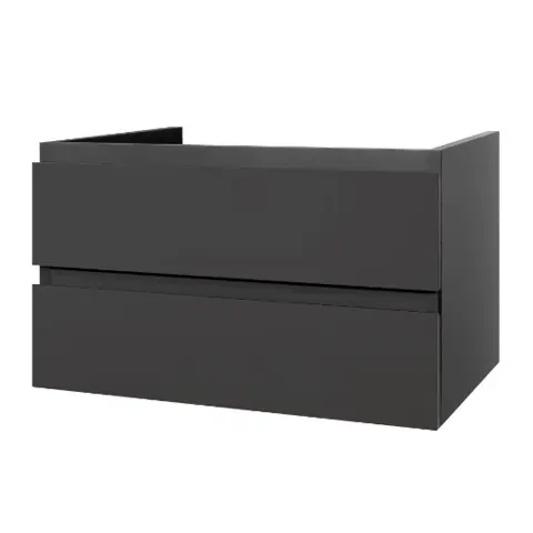 Badmeubel Sally 100cm Incl keramische wastafel GRIJS GLOSSY