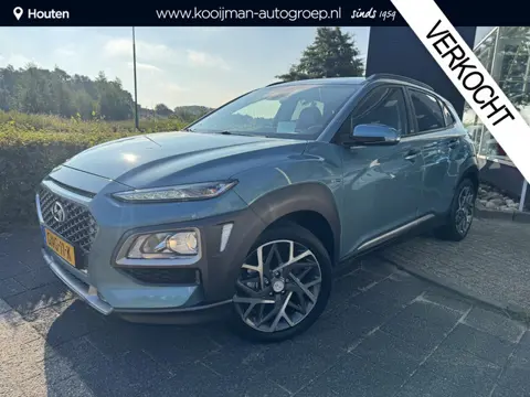 Hyundai Kona 1.6 GDI HEV Premium Sky Dodehoekdetectie, Keyless, Navigatie, Climate Control, Apple Ca