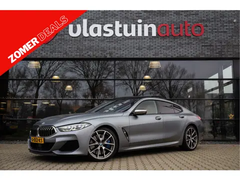 BMW 8 Serie Gran Coupé M850i xDrive High Executive 531pk , Frozen Bluestone, Merino, Pano, Adap. Cru
