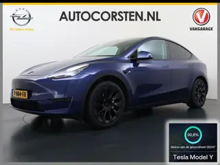 Tesla Model Y RWD 300PK LFP Accu Trekhaak Spoiler 20"lm Warmtepomp Leer PanoDak Navi Premium-Audio E