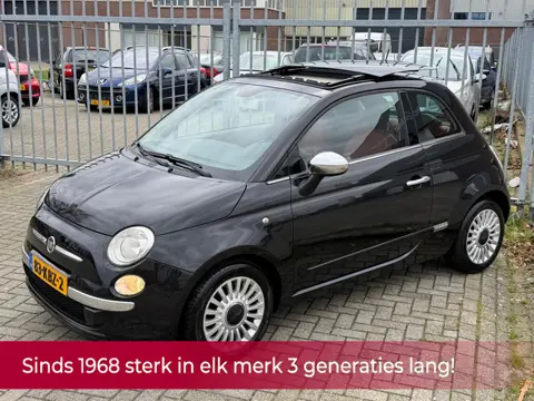Fiat 500 1.2 Lounge AUTOMAAT! Panorama l Airco l LEER l MTF-stuur l Bleu and me l NL AUTO NAP l DEAL