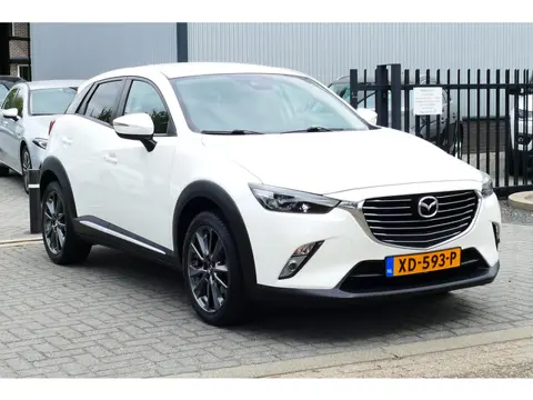 Mazda CX-3 2.0 SkyActiv-G 120 GT-M Wit Metallic, Navi, Camera, Leer, StoelVerw, 18"LMV, Haak 1200kg