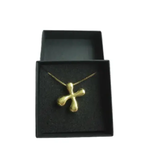 Titanium Staal 18K Goud Vergulde Bubble Letter X Ketting