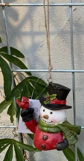 ORNAMENT SNEEUWPOP MET HOED NIEUW