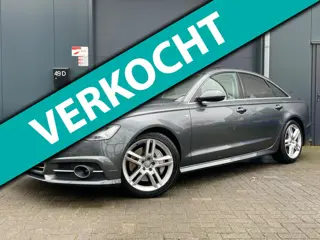 Audi A6 Limousine 3.0 TDI BiT quattro S-line KEYLESS LUCHTVERING TREKHAAK LEER CAMERA ACC CLIMA BLUE