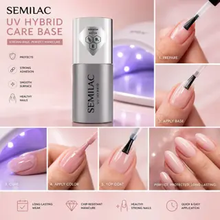 Semilac UV Hybrid Care Base voor semi-permanente nagellak 7 ml op Beyston