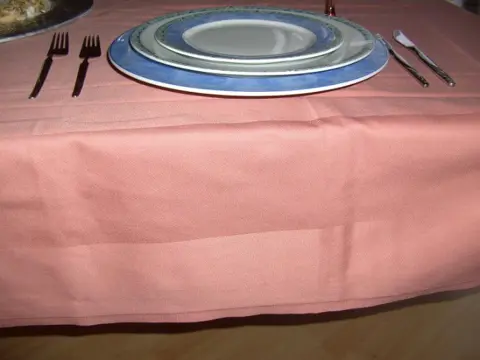 TAFELLAKEN OUD ROZE GEWEVEN KATOEN 180X135 CM DAMAST NIEUW