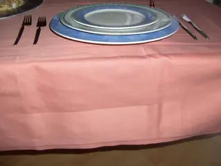 TAFELLAKEN OUD ROZE GEWEVEN KATOEN 180X135 CM DAMAST NIEUW