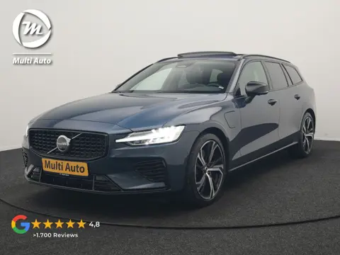 Volvo V60 T6 PHEV AWD Plus Dark Long Range 350pk Dealer O.H | Trekhaak Af Fabriek | Panodak | Adapti