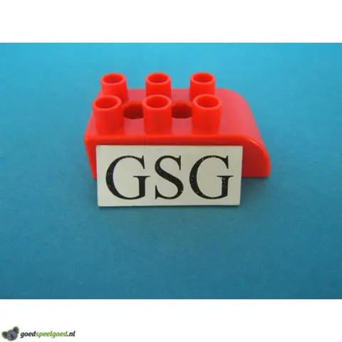 Steen rood 3x2 afgerond nr. 16391