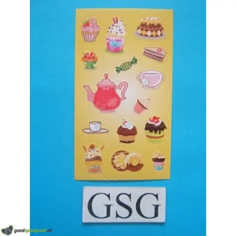 Stickervelletje cupcakes nr. 50260-01