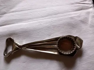 Fles opener - verzilverde stropdas,, twist cork