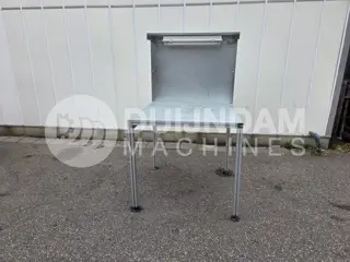 Werktafel aluminium frame, met gegalvaniseerd werkblad 100 x 95 cm