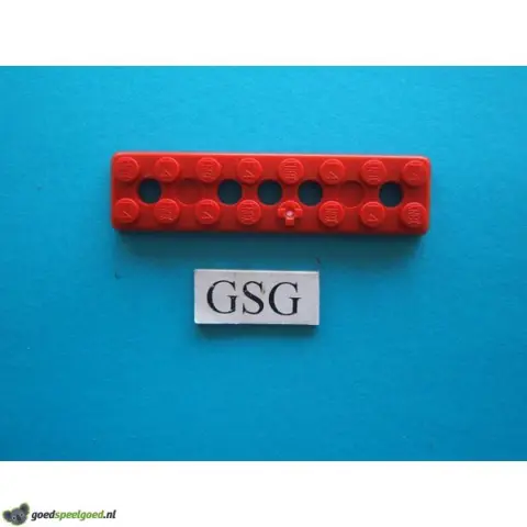 Grondplaat 8x2 (F4) rood nr. 16267
