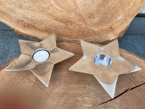 WAXINELICHTJES VAN ALUMINIUM IN STER NIEUW