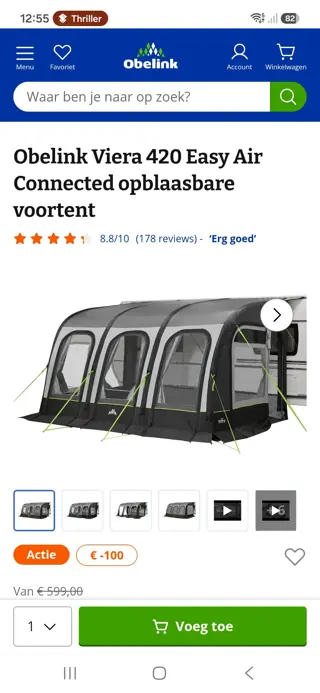 Te koop zgan voortent
