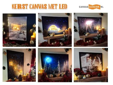 Kerst Schilderij met LED