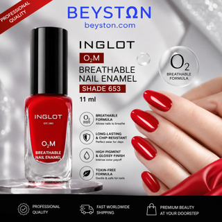 Inglot O2M Breathable Nail Enamel Shade 653 – 11 ml op Beyston