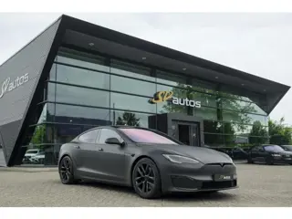 Tesla Model S Plaid 1020pk Yoke stuur FSD *BTW* *SOH 87%* Panoramadak Full Self Drive NLauto 21' LMV