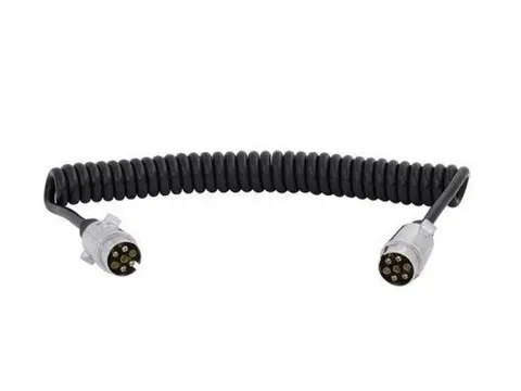 Unbranded 7-Core Electrical Coil | 2 x 7-Pin Aluminium Plugs | 12V 7-polige spiraalkabel trekker-opl