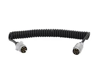 Unbranded 7-Core Electrical Coil | 2 x 7-Pin Aluminium Plugs | 12V 7-polige spiraalkabel trekker-opl