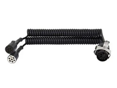 Unbranded Adapter cable HM 15-pin to 2x 7-pin N/S plastic 24V 15-Polig spiraallabel trekker-oplegger
