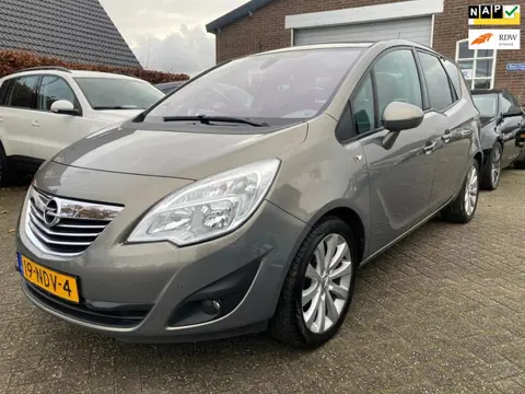 Opel Meriva 1.4 Turbo Cosmo bj 2010, Clima, Cruise, PDC, Half leer 17 inch velgen.