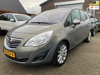Opel Meriva 1.4 Turbo Cosmo bj 2010, Clima, Cruise, PDC, Half leer 17 inch velgen.