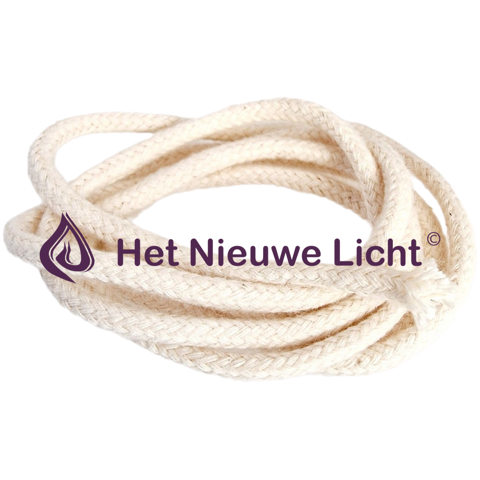 Olielamp lont - rond 3mm - 1 meter - met Binnenkern