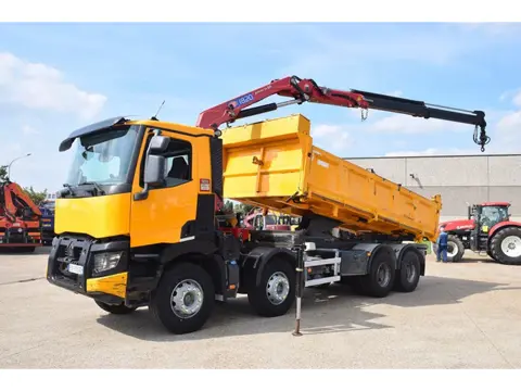 Renault C430 Tipper + Crane HMF (bj 2017, automaat)