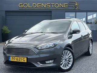 Ford Focus Wagon 1.0 Titanium 2e Eigenaar,Navi,Trekhaak,125pk,Clima,Cruise,Pdc V+A,6 Bak,Lm velgen,N